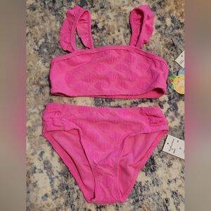 Pink Girls 2 Piece Swim Size 6X